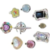 Niche Instagram irregular necklaces, bracelets, cartoon alloy oil-dripping heart-shaped hollowed-out pendants, earrings, accessories and jewelry min Item Picture